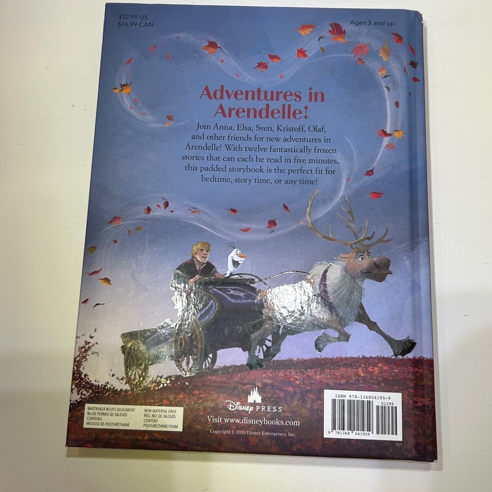 (2) Disney Hardcover 5 Minute Storybook Stories Disney Pixar & Frozen - Picture 6 of 15